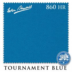 Сукно для бильярда Iwan Simonis 860HR, 198 см (турнирный синий)